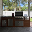 Outdoorkitchen 7 ft · Cinnamon Walnut · Bull 30" Outlaw LP