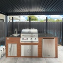 Outdoorkitchen 6 ft · Cinnamon Walnut · Bull 30" Outlaw LP