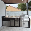 Outdoorkitchen 8 ft · Black · Bull 30" Outlaw LP