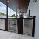 Outdoorkitchen 8 ft · Dark Brown · Bull Glass Door Refrigerator