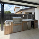 Outdoorkitchen 10 ft · Barrel Oak · Blaze BLZ-4LTE3