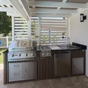 Outdoorkitchen 8 ft · Dark Brown · Bull 30" Outlaw LP