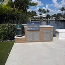Outdoorkitchen 8 ft · Sunbleach Oak · Bull 30" Outlaw LP