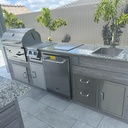Perello Patio 10 ft Outdoor Kitchen · Bull Bison Charcoal · Weather Pro