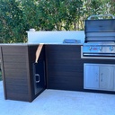 Perello Patio 9 ft L-Shape Outdoor Kitchen · Bull Steer 25" · WPC