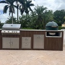 Perello Patio 10 ft Outdoor Kitchen · Big Green Egg MiniMax · WPC