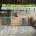 Perello Patio 8 ft Outdoor Kitchen · Bull Outlaw 30" · Weather Pro