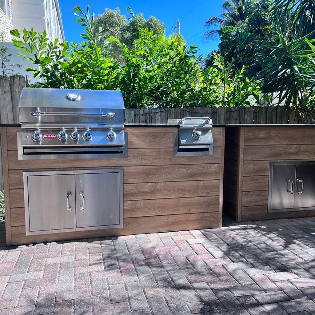 [OK-WP-09-BO-01] Perello Patio 9 ft Outdoor Kitchen · Bull Angus 30" · Weather Pro
