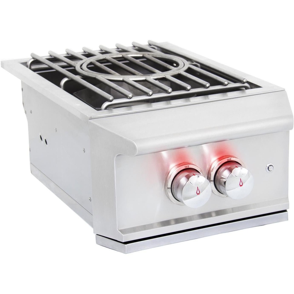 Blaze Professional LUX 60,000 BTU Built-In Gas Power Burner w/ Wok Ring & Lid