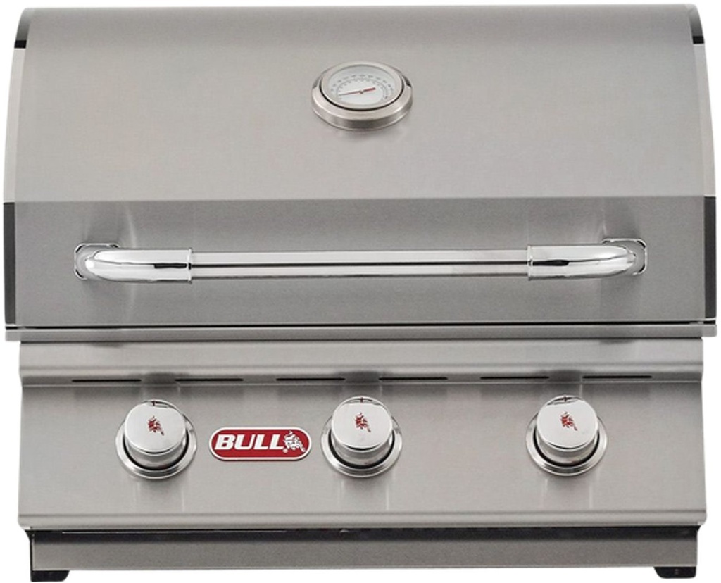 Bull Steer Premium 25-Inch 3-Burner Built-In Propane Gas Grill