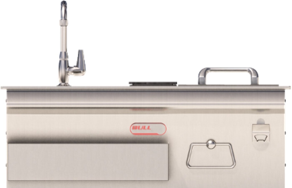 Bull 30-Inch Stainless Steel Slide-In Bar Center W/ Ice Chest & Sink