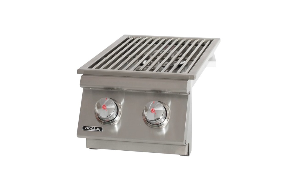 Bull Built-In Natural Gas Double Side Burner W/ Stainless Steel Lid