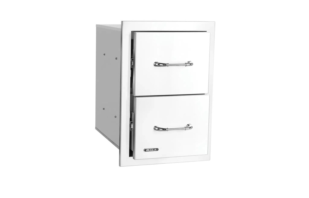 Bull 15-Inch Stainless Steel Double Access Drawer W/ Reveal