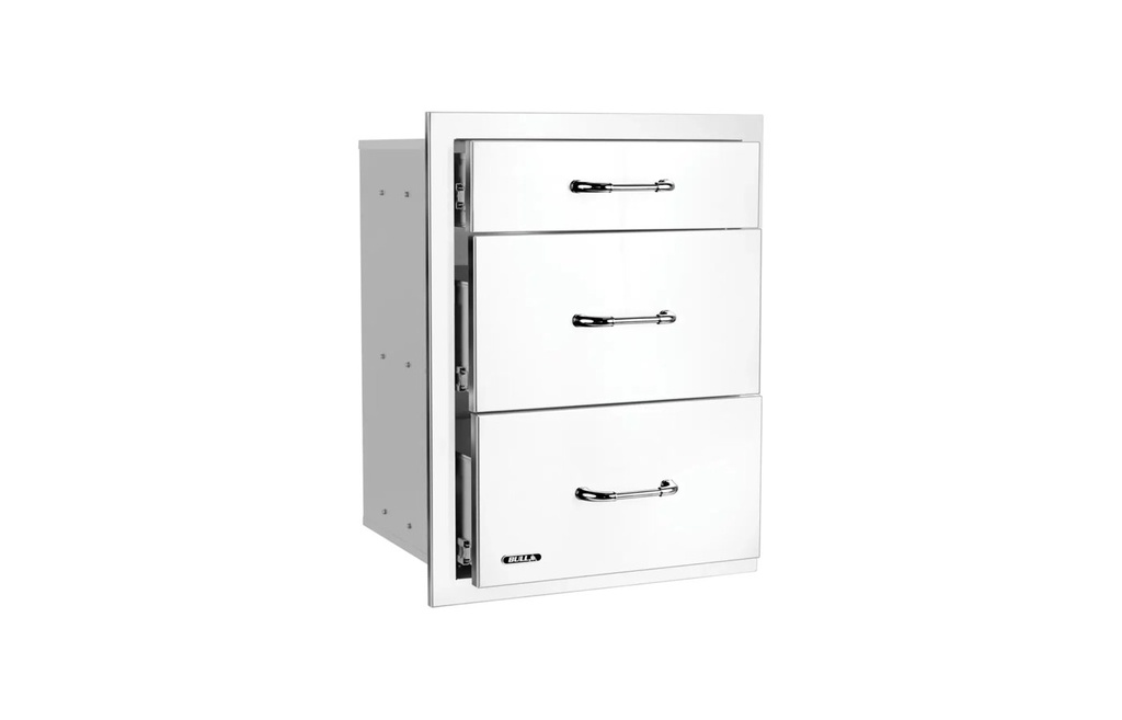 [58120] Bull 21-Inch Stainless Steel Triple Access Drawer W/ Reveal