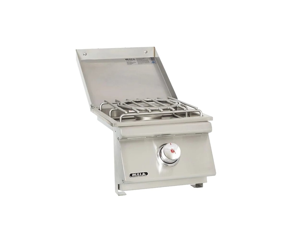 [60019] Bull Slide-In Pro Natural Gas Side Burner W/ Stainless Steel Lid