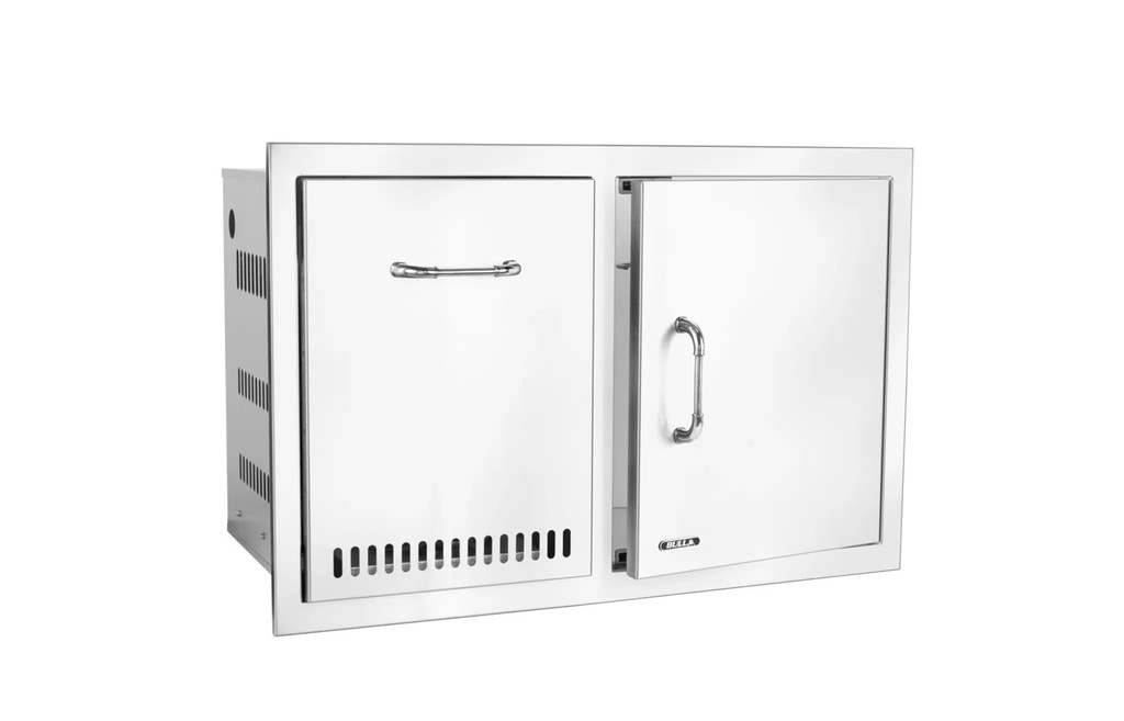 [65790] Bull 32-Inch Stainless Steel Access Door & Propane Drawer Combo W/ Reveal