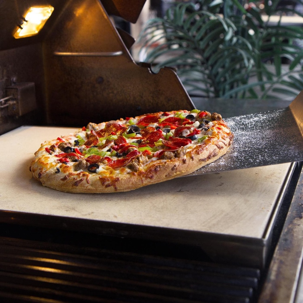 Blaze Ceramic Pizza Stone w/ Stainless Steel Tray