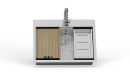 Bull 30" Stainless Steel Outdoor Kitchen Sink with Accessories